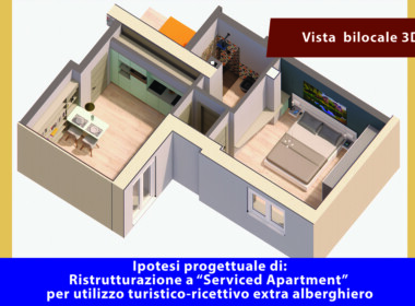 Ipotesi Serviced Apartment Vista Bilocale 3D 1