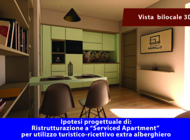 Ipotesi Serviced Apartment Vista Bilocale 3D 2
