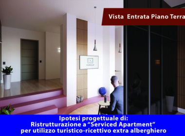 Ipotesi Serviced Apartment Vista Entrata Piano Terra 3D 1