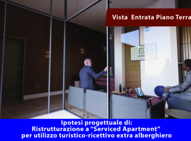Ipotesi Serviced Apartment Vista Entrata Piano Terra 3D 2